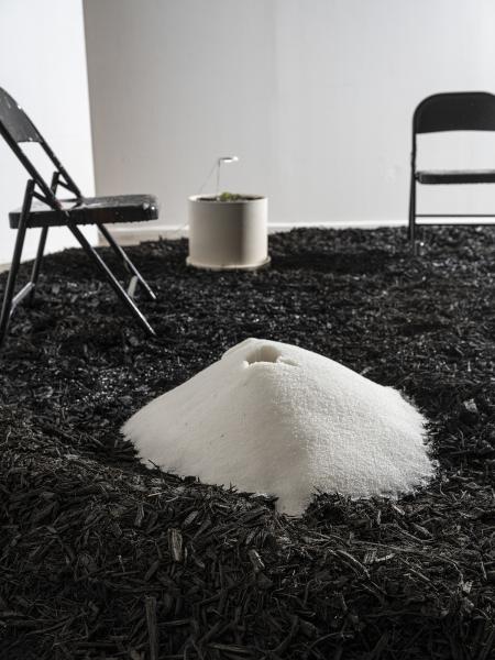 detail image of a pile of salt