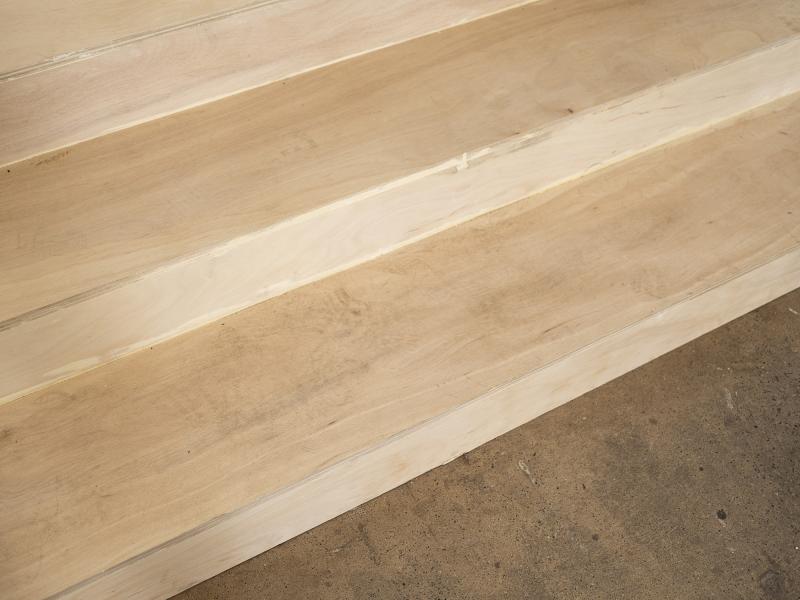 detail of wooden stairs floor sculpture