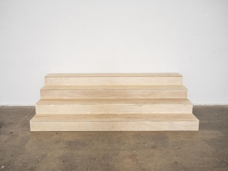 wooden stairs floor sculpture
