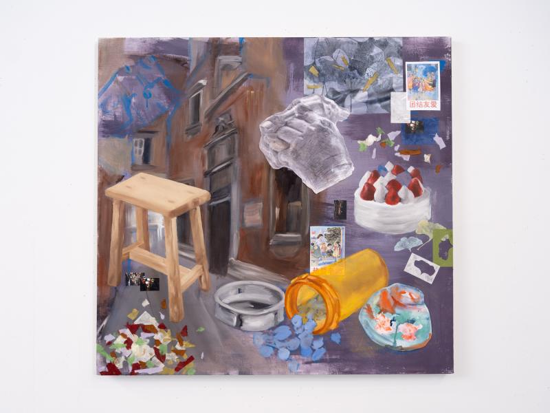 image of a mixed media painting
