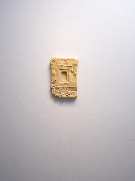 3D printed work installed on a gallery wall