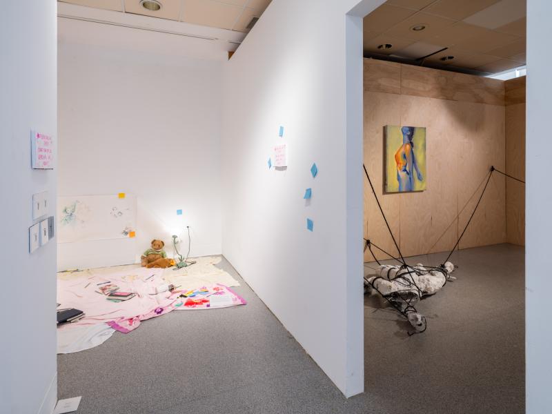 installation image of multiple mixed media installations