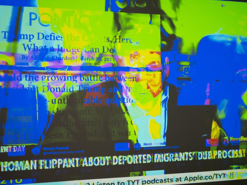 detail image of a digital projection