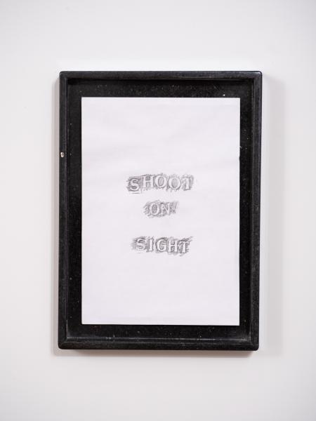 detail of a mixed media framed piece